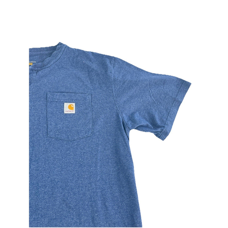 Mens Carhartt Classic Blue Harley Collar Tee Size Xl