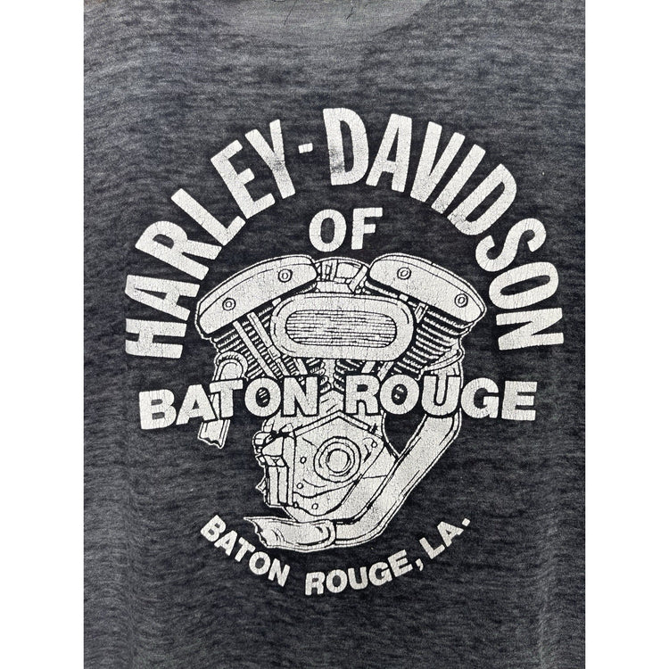 Rare Vintage 3D Emblem Harley Davidson Eagle Sleeveless Black 50/50 T-Shirt M/S