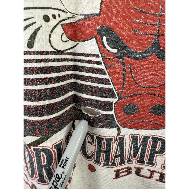 Vintage 1993 Chicago Bull Three Peat T-shirt Size L
