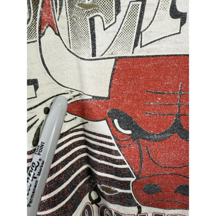Vintage 1993 Chicago Bull Three Peat T-shirt Size L