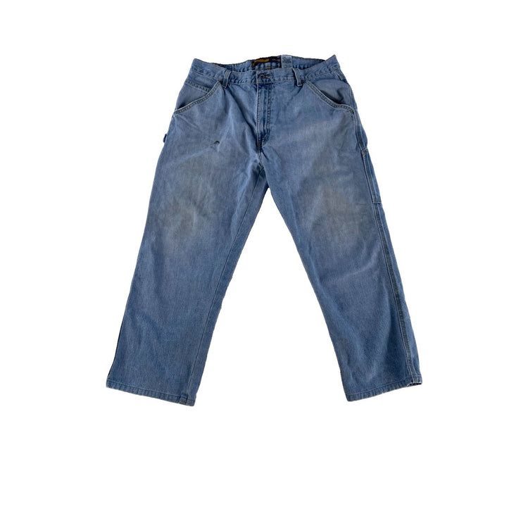 Mens Vintage Levis SilverTab Carpenter LightWash Denim Blue Jeans Size 34 x 30