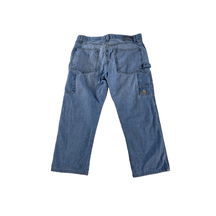 Mens Vintage Levis SilverTab Carpenter LightWash Denim Blue Jeans Size 34 x 30