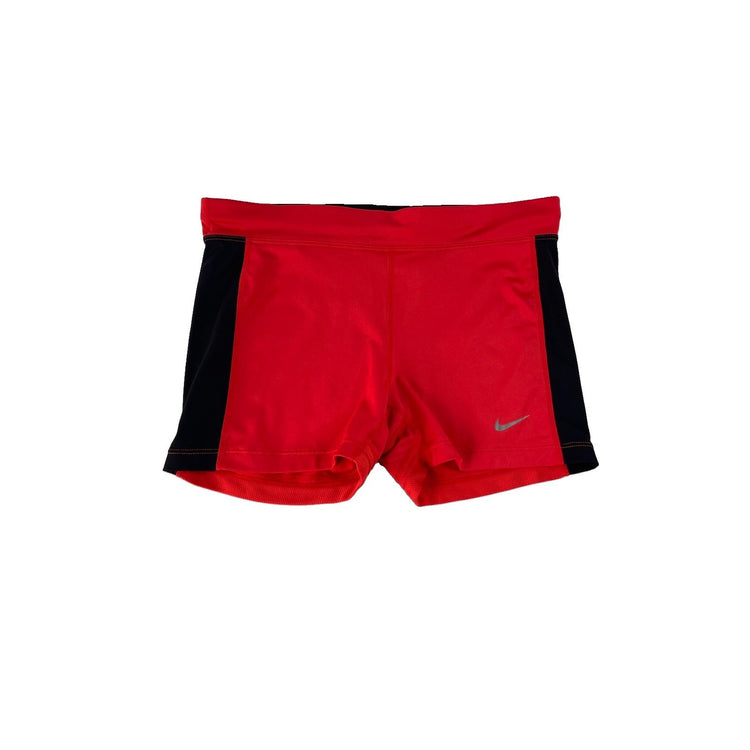 Women's Nike Dri-FIT Performance Compression Shorts, Red and Black, Size M