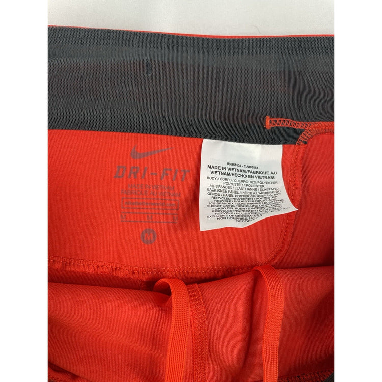 Women's Nike Dri-FIT Performance Compression Shorts, Red and Black, Size M
