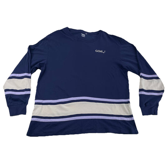 Womens Victoria’s Secret PINK Navy Blue ‘Goal!’ Hockey Shirt Size Large