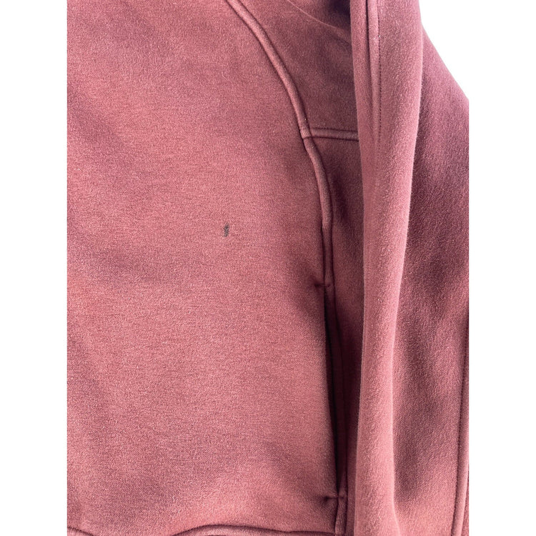Womens Lululemon Maroon Plum Cropped Scuba Full Zip Hoodie SIZE 10