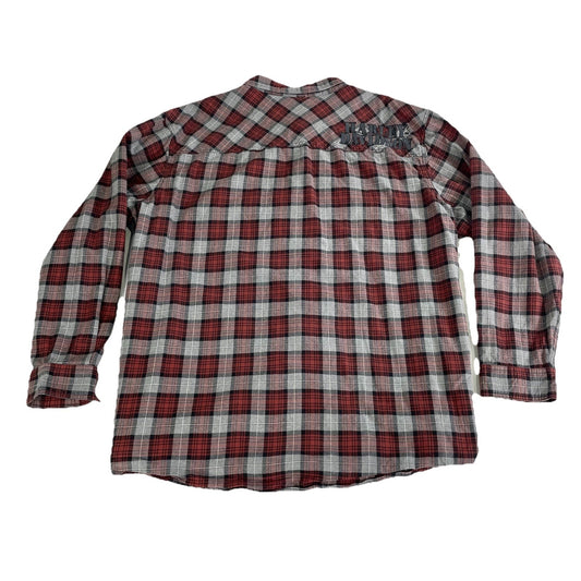 Mens Harley Davidson Multicolor Longsleeve Plaid Flannel Shirt Size 4XL