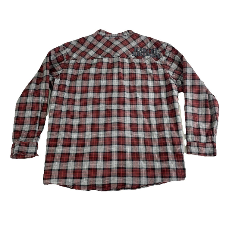 Mens Harley Davidson Multicolor Longsleeve Plaid Flannel Shirt Size 4XL