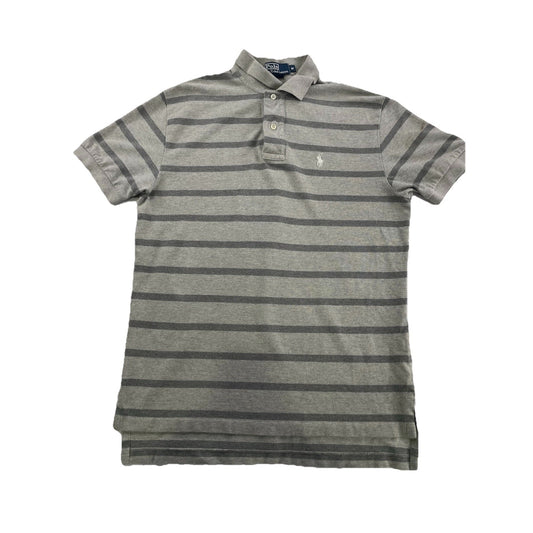 Mens Ralph Lauren Size Medium Grey Striped Polo