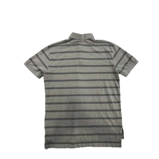 Mens Ralph Lauren Size Medium Grey Striped Polo
