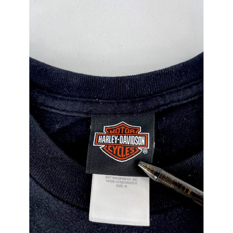 Men's Harley-Davidson Kingwood TX “#1 DAD” Black Graphic T-Shirt Size Medium