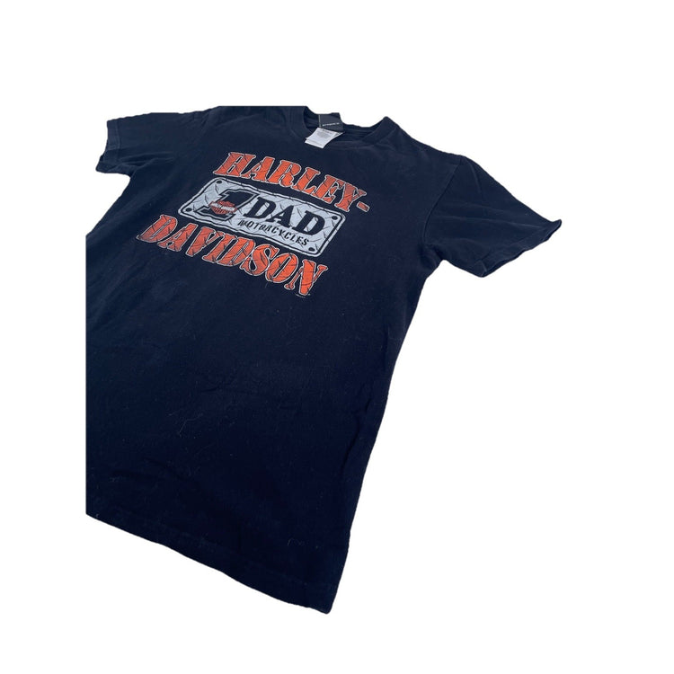 Men's Harley-Davidson Kingwood TX “#1 DAD” Black Graphic T-Shirt Size Medium