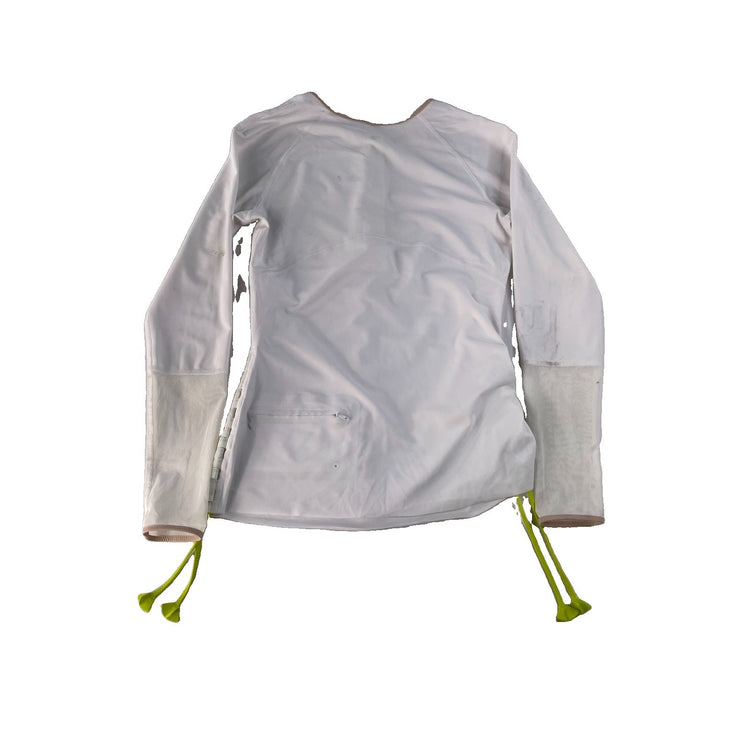 Women's Lululemon Athletica White Long-Sleeve Quarter-Zip Athletic Top Size 10