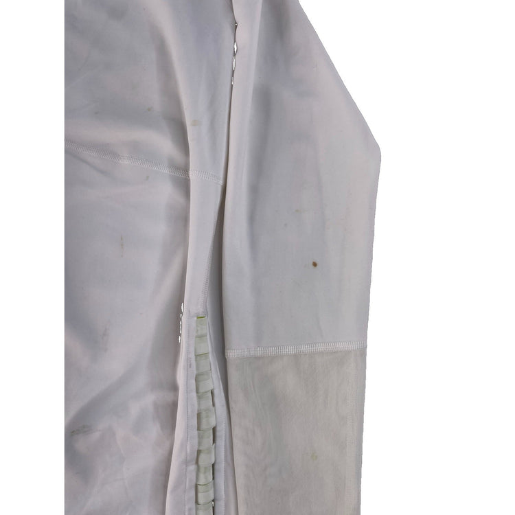 Women's Lululemon Athletica White Long-Sleeve Quarter-Zip Athletic Top Size 10