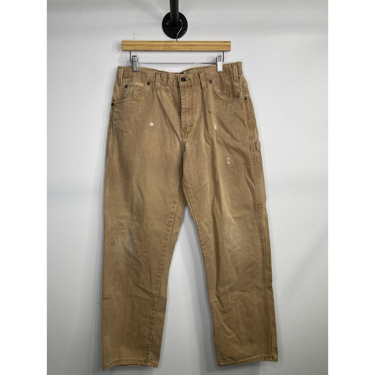 Mens Dickies Carpenter Workwear Brown Pants Sz 34