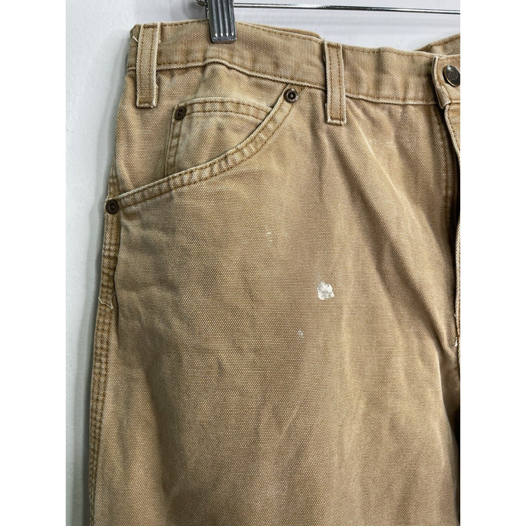 Mens Dickies Carpenter Workwear Brown Pants Sz 34