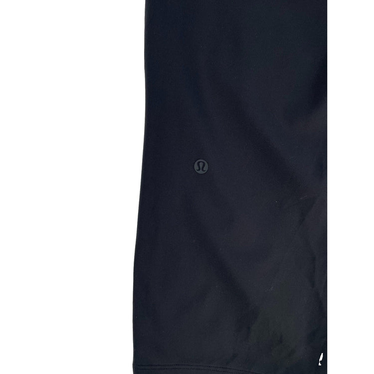 Womens Lululemon Black Solid High Rise Stretch Drawstring Cropped Pants SIZE L