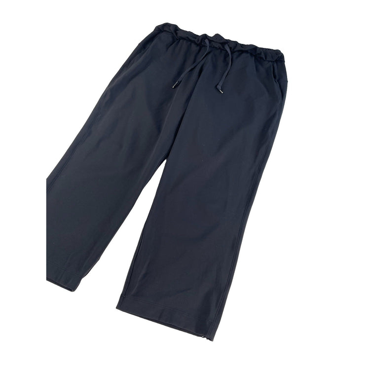 Womens Lululemon Black Solid High Rise Stretch Drawstring Cropped Pants SIZE L