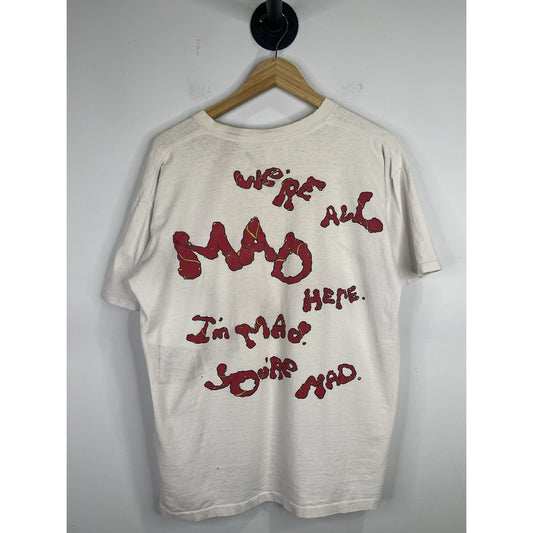 Vintage ALICE IN WONDERLAND Cheshire Cat T Shirt Andazia 2 Sided Large 1990’s