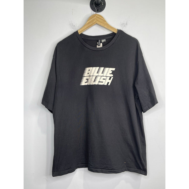 Adult Black Divided By H&M Billie Eilish Happier Than Ever Concert T Shirt Sz M