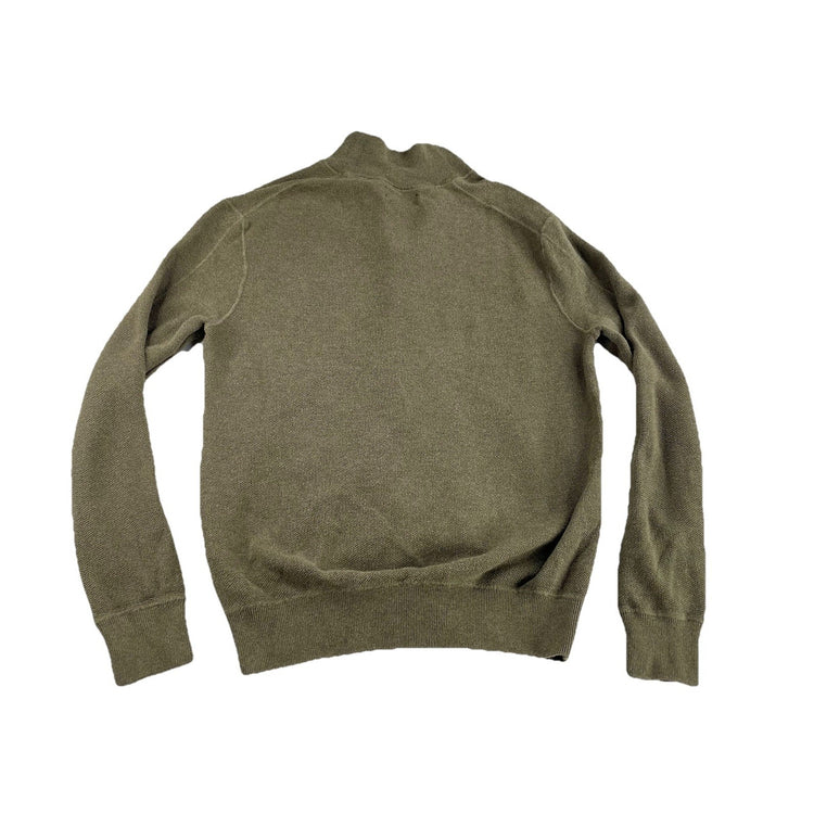 Mens Polo Ralph Lauren Size Small Green Knitted Zip Up