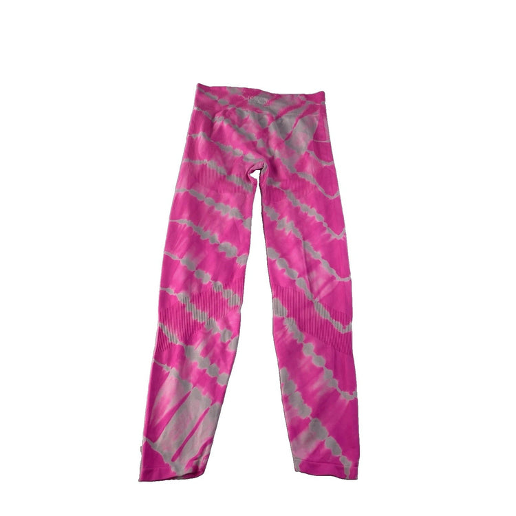 Women’s PINK Victorias Secret Pink & White Tie Dye Seamless Leggings Size Large