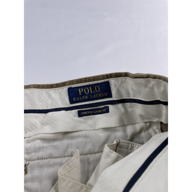 Mens Polo Ralph Lauren Size 34X32 Tan Corduroy Pants