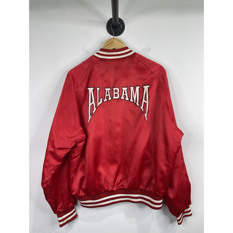 Men’s Vintage Red Alabama Chalk Line Bomber Jacket Fully Lined Sz Large
