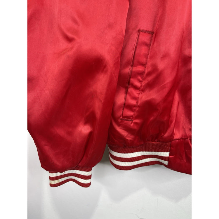 Men’s Vintage Red Alabama Chalk Line Bomber Jacket Fully Lined Sz Large