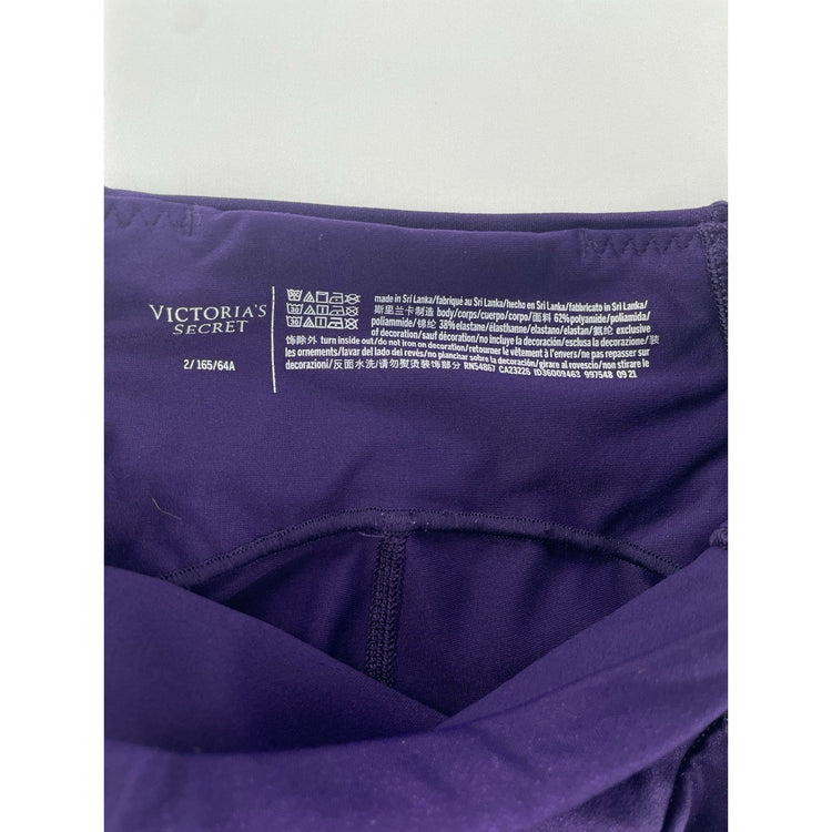 Womens Victoria Secret Purple Ankle Leggings Size 2