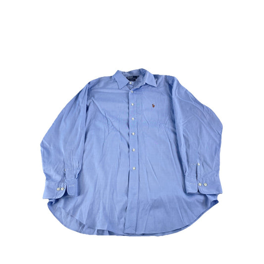 Men’s Polo Ralph Lauren Light Blue Andrew Classic Fit Button Down Size 17 34/35