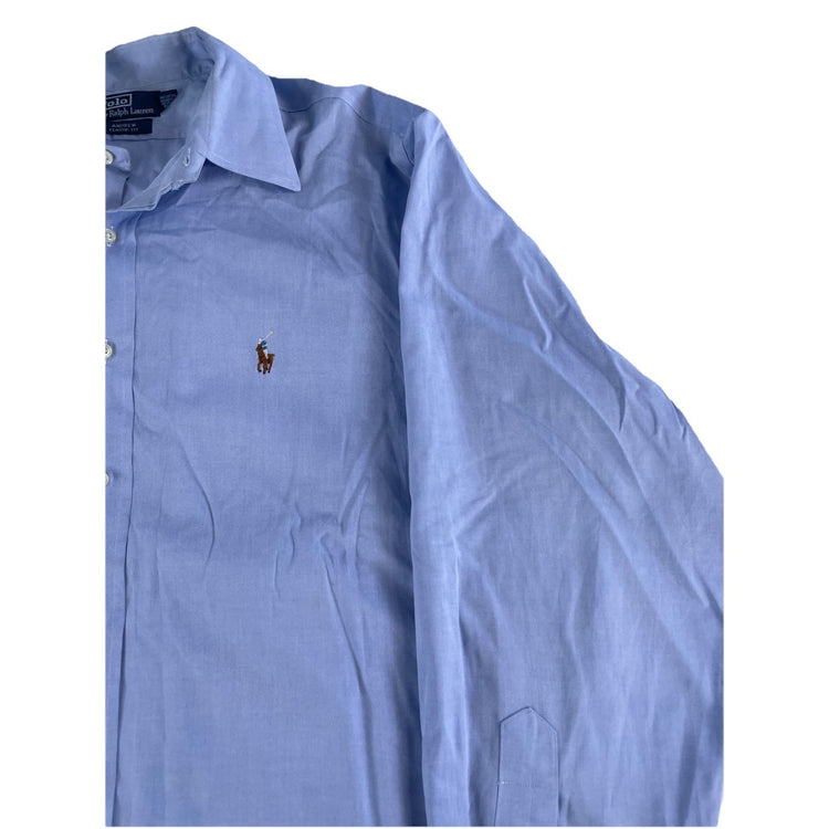 Men’s Polo Ralph Lauren Light Blue Andrew Classic Fit Button Down Size 17 34/35