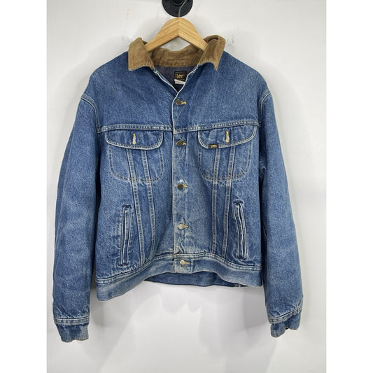 Vintage 60s Lee Riders Blue Denim Trucker Cotton Lined Men’s Jacket Size XL