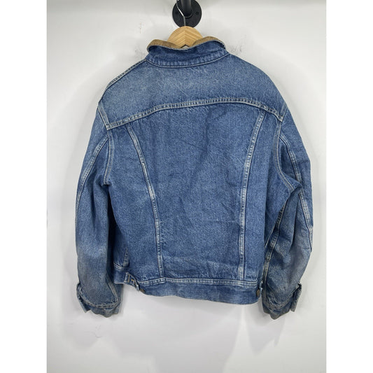 Vintage 60s Lee Riders Blue Denim Trucker Cotton Lined Men’s Jacket Size XL