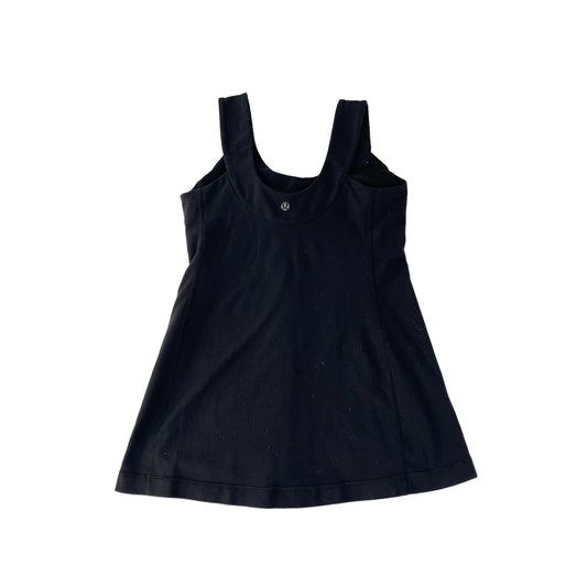 Womens Lululemon Black Scoop Neck Built In Bra Athletic Gym Tank Top Size 6