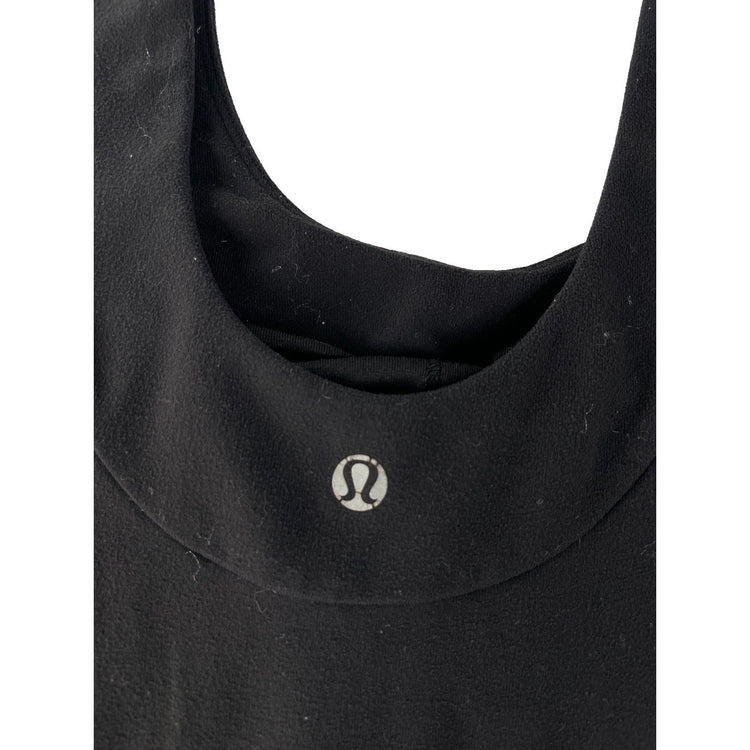 ⁠Womens Lululemon Black Scoop Neck Built In Bra Athletic Gym Tank Top Size 6