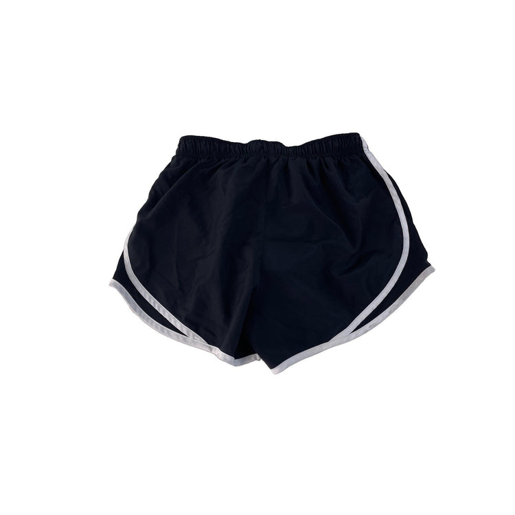 Women's Nike Dri-FIT Black Athletic Running Shorts with White Trim, Size S