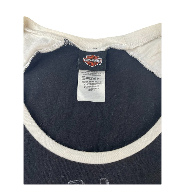 Mens Harley Davidson Motorcycle Black&White Tank Top Size L