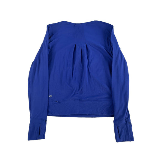 Womens Lululemon Royal Blue Pleated Back Yogi Everyday Shirt SIZE 6
