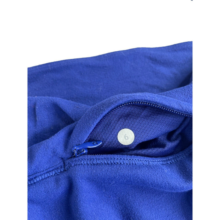 Womens Lululemon Royal Blue Pleated Back Yogi Everyday Shirt SIZE 6
