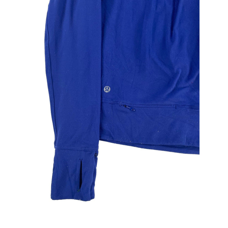 Womens Lululemon Royal Blue Pleated Back Yogi Everyday Shirt SIZE 6