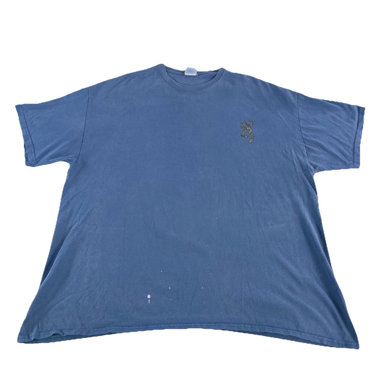 Mens Browning Buckmark Logo Blue Tee Size 2xl