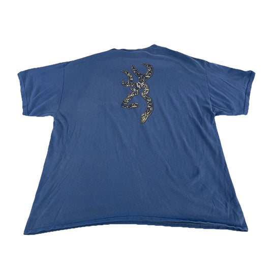 Mens Browning Buckmark Logo Blue Tee Size 2xl