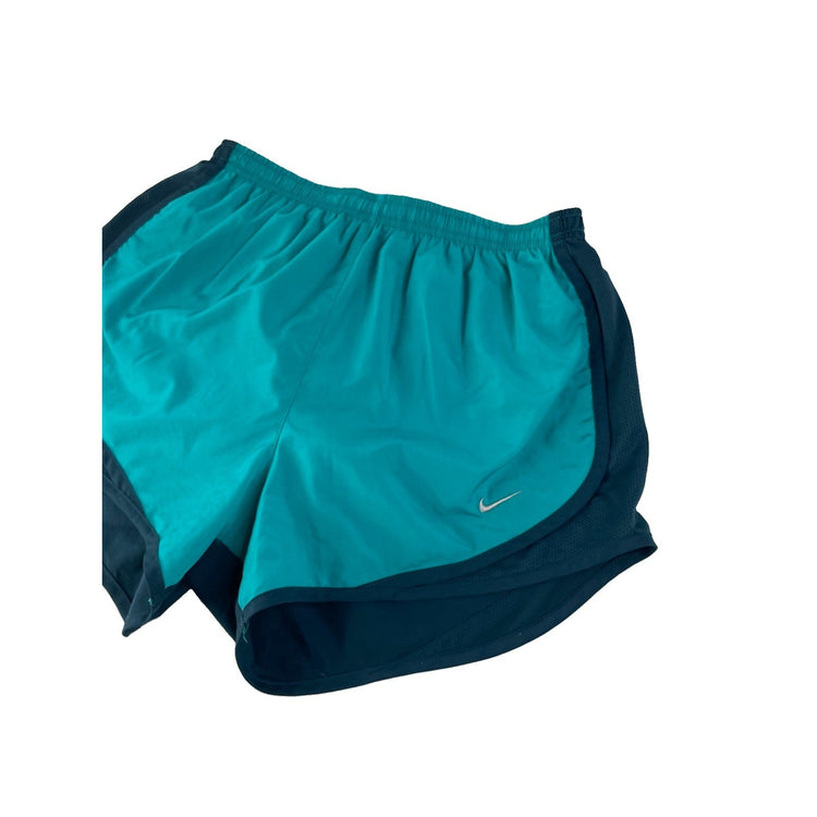 Women's Nike Dri-FIT Teal and Dark Blue Athletic Shorts, Size S