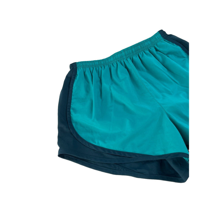 Women's Nike Dri-FIT Teal and Dark Blue Athletic Shorts, Size S
