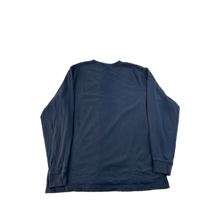Mens Carhartt Loose Fit LongSleeve Solid Navy Blue Shirt Size M