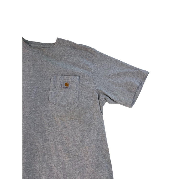Mens Carhartt Grey Basic Pocket T-Shirt Size L