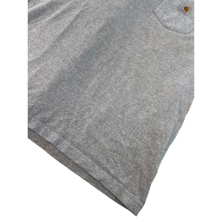 Mens Carhartt Grey Basic Pocket T-Shirt Size L