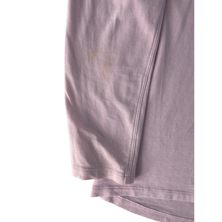 Womens Lululemon Light Pink Back in Action Pima Cotton Slouchy T-Shirt Size XL