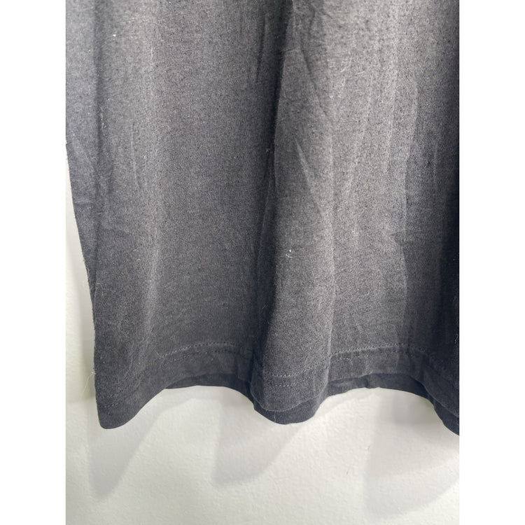 Men’s Modern V Neck Embroidered Harley Davidson Black Short Sleeve T Shirt Sz L